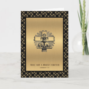Carte Anniversaire d'ordination d'un prêtre catholique é