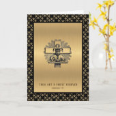 Carte Anniversaire d'ordination d'un prêtre catholique é (Fleur jaune)