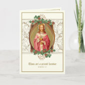 Carte Anniversaire d'ordination d'un prêtre catholique é (Devant)