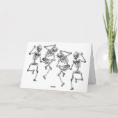 Carte Anniversaire d'os de squelettes de danse le vieil (Dos)