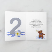 Carte Anniversaire d'ours de nounours de danse 2ème pour (Intérieur)