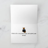 Carte Anniversaire d'ours de smoking premier (Intérieur)