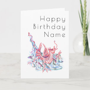 Carte Anniversaire Dragon Deco