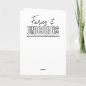 Carte Anniversaire Dragon Turquoise et Or (Dos)