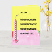 Carte Anniversaire drôle (Fleur jaune)