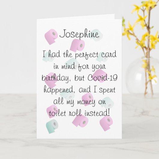 Carte Anniversaire drôle (Fleur jaune)