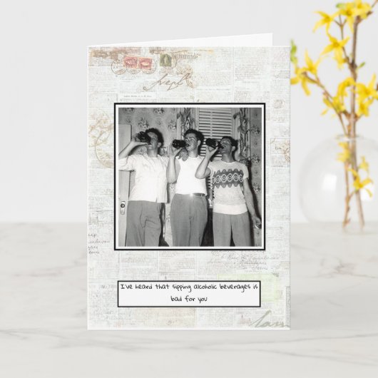 Carte Anniversaire drôle (Fleur jaune)