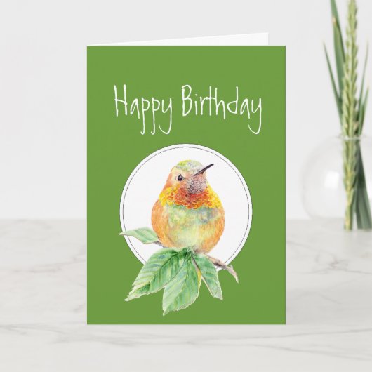 Carte Anniversaire drôle, Colibri, Humour, Oiseau (Devant)