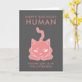 Carte Anniversaire drôle d'amoureux de les chats (Fleur jaune)