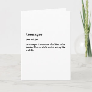 Carte Anniversaire drôle de 13 ans Treize adolescent