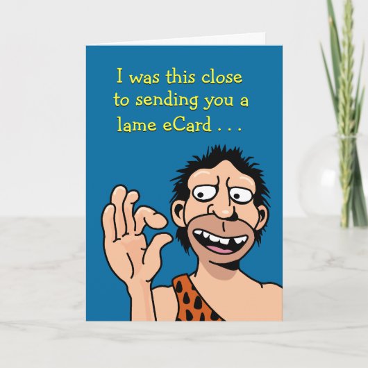 Carte Anniversaire drôle de basse technologie (Devant)