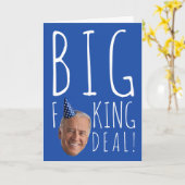 Carte Anniversaire drôle de Biden : Big F ing Deal (Fleur jaune)