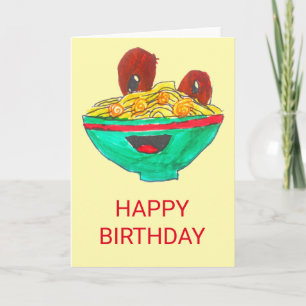 Carte Anniversaire drôle de boulettes de viande de