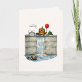 Carte Anniversaire drôle de Castor (Devant)