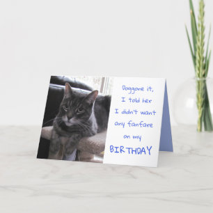 Carte Anniversaire drôle de chat