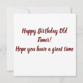 Carte Anniversaire drôle de chat (Dos)