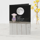 Carte Anniversaire drôle de chats pour mari (Fleur jaune)