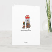 Carte Anniversaire drôle de chefs de chat et de (Dos)