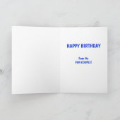 Carte Anniversaire drôle de chien de Fun Couple (Intérieur)