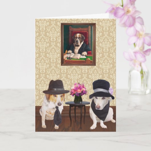 Carte Anniversaire drôle de chien de Fun Couple (Orchidée)