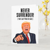 Carte Anniversaire drôle de Donald Trump (Fleur jaune)