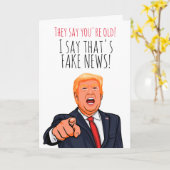 Carte Anniversaire drôle de Donald Trump (Fleur jaune)