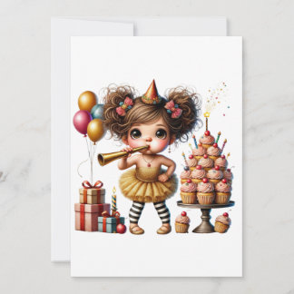 Carte Anniversaire drôle de gnome excentrique