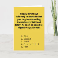 Anniversaire drôle de jeu de mots Quatrième largeu