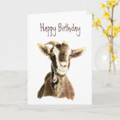 Carte Anniversaire drôle, de la vieille chèvre qui vous (Fleur jaune)