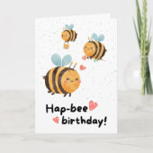 Carte Anniversaire drôle de l'abeille (Devant)