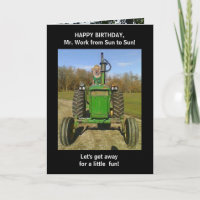 Anniversaire drôle de mari/agriculteur