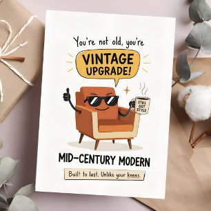 Carte Anniversaire drôle de mise à niveau vintage