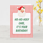 Carte Anniversaire drôle de Noël Père Noël (Fleur jaune)