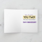 Carte Anniversaire drôle de paires stupéfiantes (Intérieur)