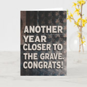 Carte Anniversaire drôle de Sarcasme plus près de la tom (Fleur jaune)