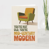 Carte Anniversaire drôle de style moderne du milieu du s (Devant)