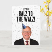 Carte Anniversaire drôle de Tim Walz - Balz au Walz (Fleur jaune)