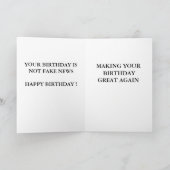 Carte Anniversaire drôle de Trump (Intérieur)