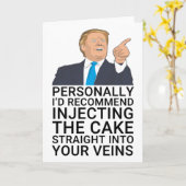 Carte Anniversaire drôle de Trump (Fleur jaune)