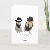 Carte Anniversaire drôle des chats (Dos)