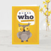 Carte Anniversaire, Drôle, Devine qui est en retard ? (Fleur jaune)