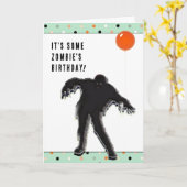 Carte Anniversaire drôle d'Halloween (Fleur jaune)