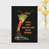 Carte Anniversaire drôle d'Halloween (Fleur jaune)