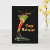 Carte Anniversaire drôle d'Halloween (Fleur jaune)