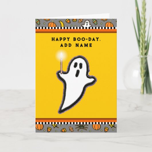 Carte Anniversaire drôle d'Halloween (Devant)