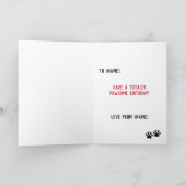 Carte Anniversaire drôle du Chien-taureau français (Intérieur)