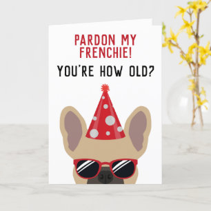 Carte Anniversaire drôle du Chien-taureau français