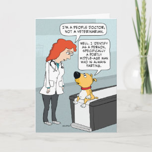 Carte Anniversaire drôle du docteur et du chien