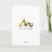 Carte Anniversaire drôle du dragon (Dos)