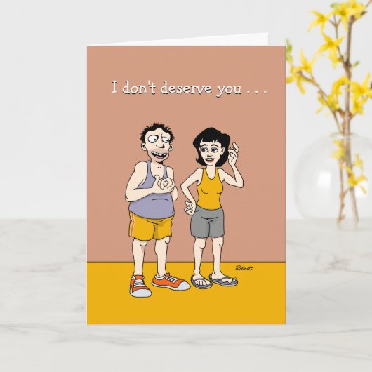 Carte Anniversaire drôle du Mariage (Fleur jaune)